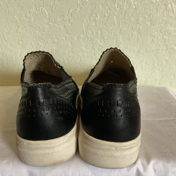 Seychelles Bohemian Black Laser Cut Platform Chunky Slip On Sneakers - Picture 7 of 7